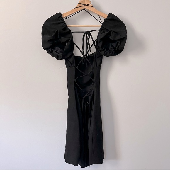 ✨SOLD✨ Zara Linen Blend Black Dress - Picture 5 of 8